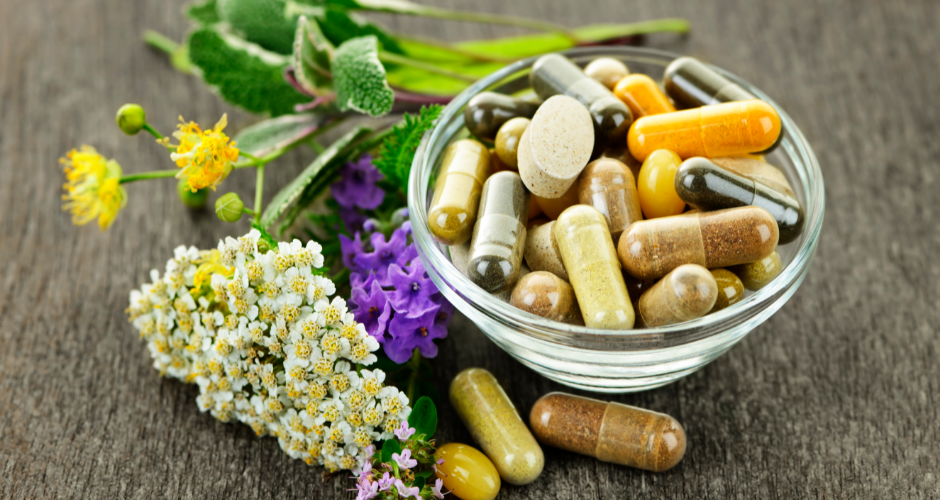 Best multivitamin for women over 40 multivitamins in bowl with plants